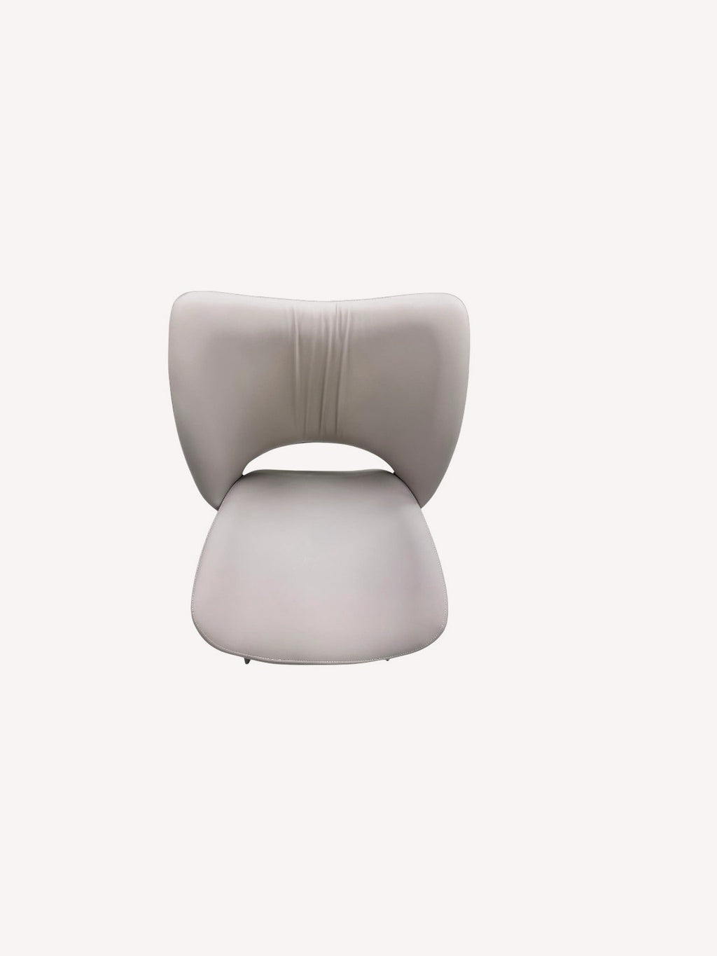 Moran light gray dining chair with butterfly shaped back, view 3