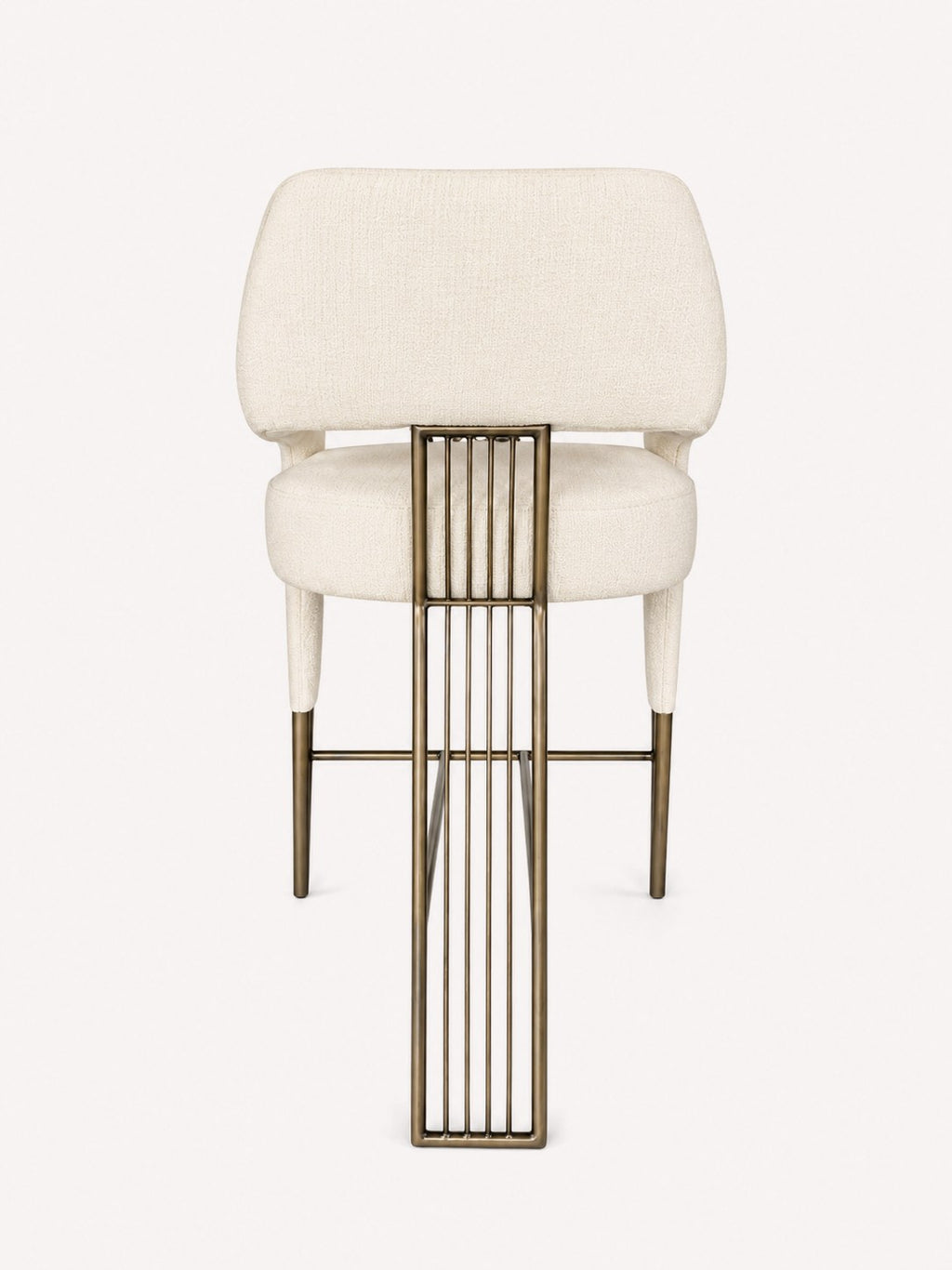 Dorian counter stool with stainless steel back accent, view 3