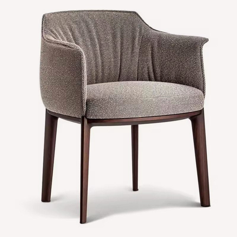 Henry dining chair with solid wood legs, view 3