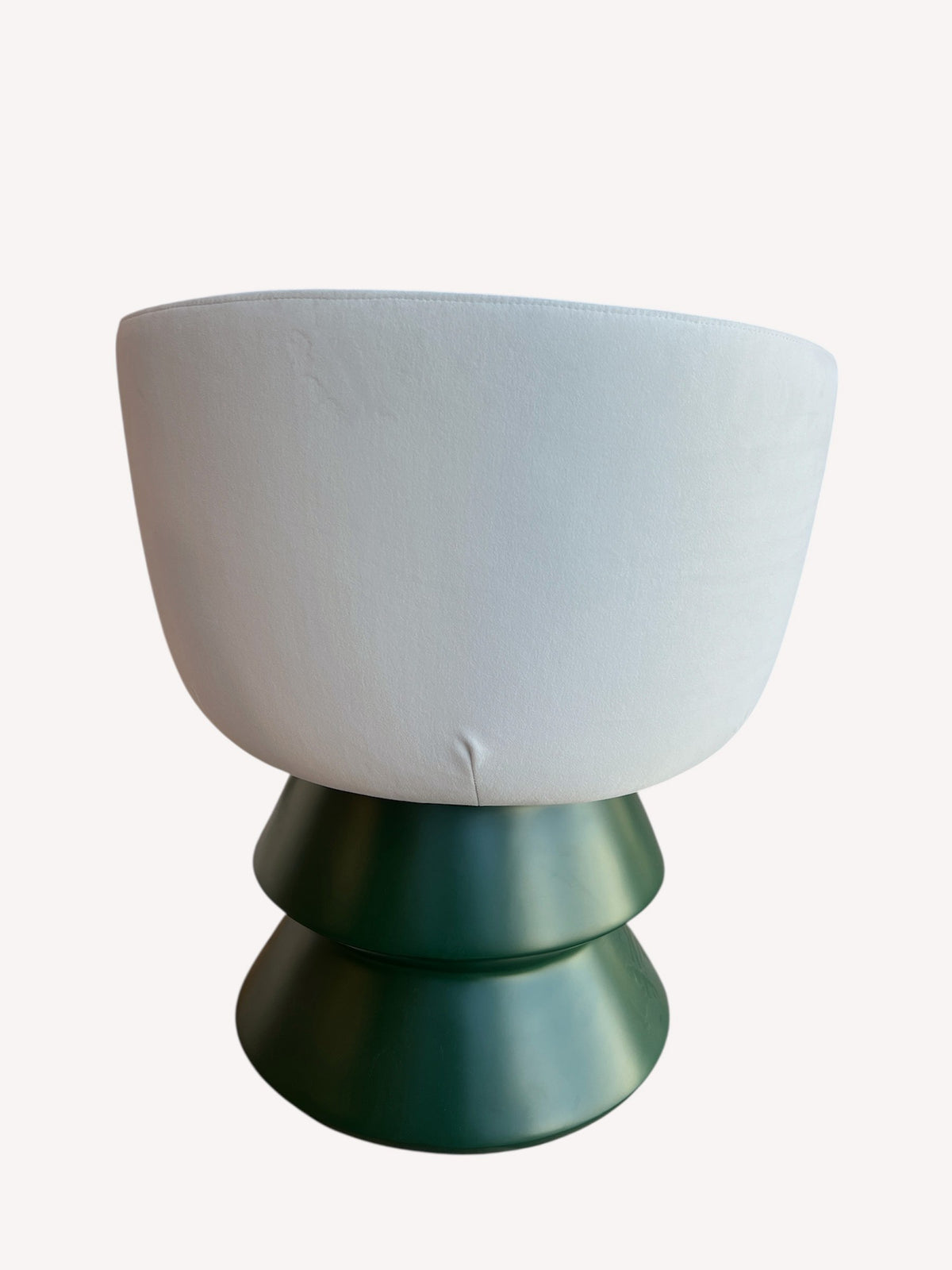 Toscana sculptural chair with round seat on dramatic base, view 3