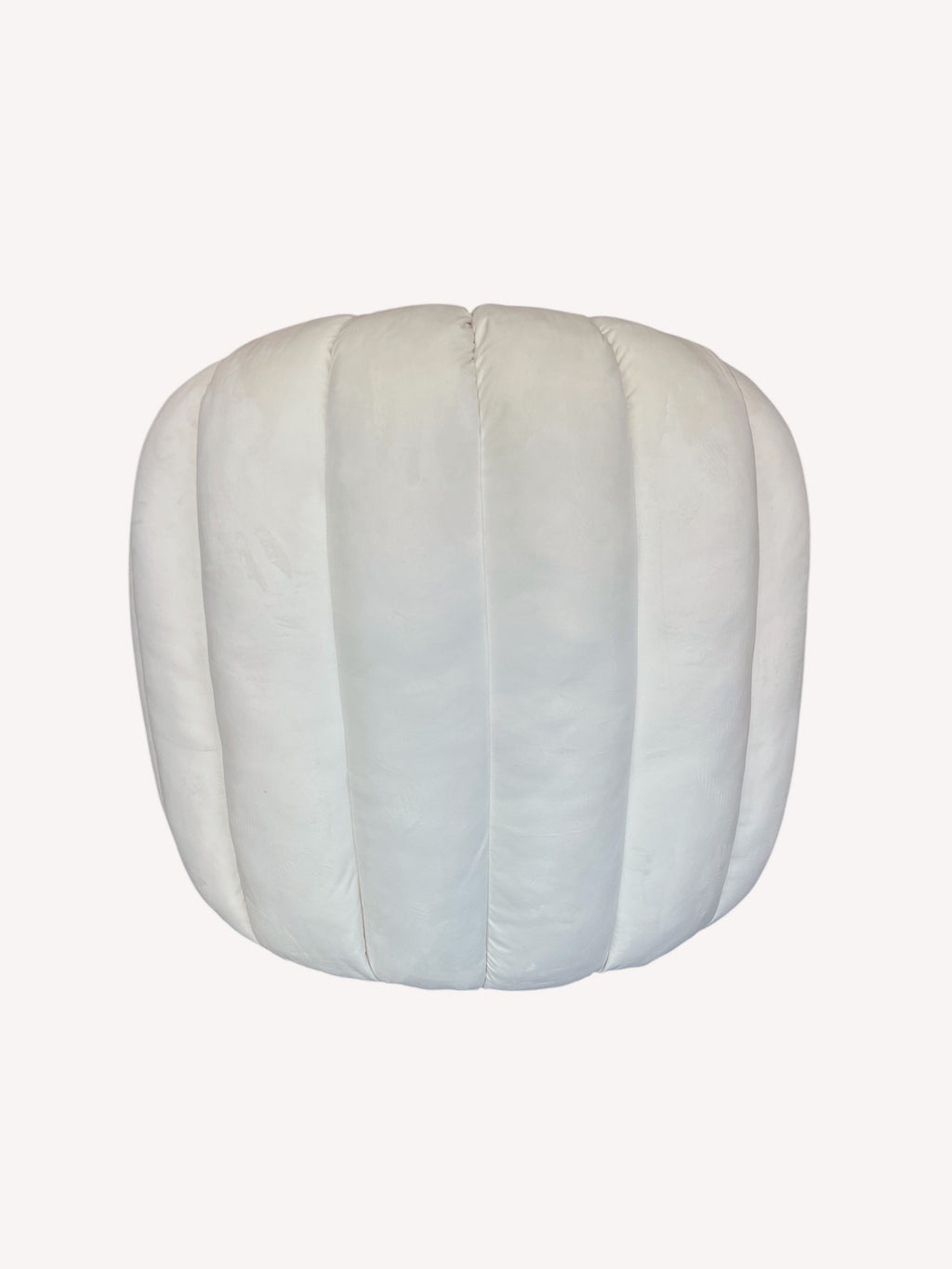 Colette round channel-tufted lounge chair with matching ottoman, view 3
