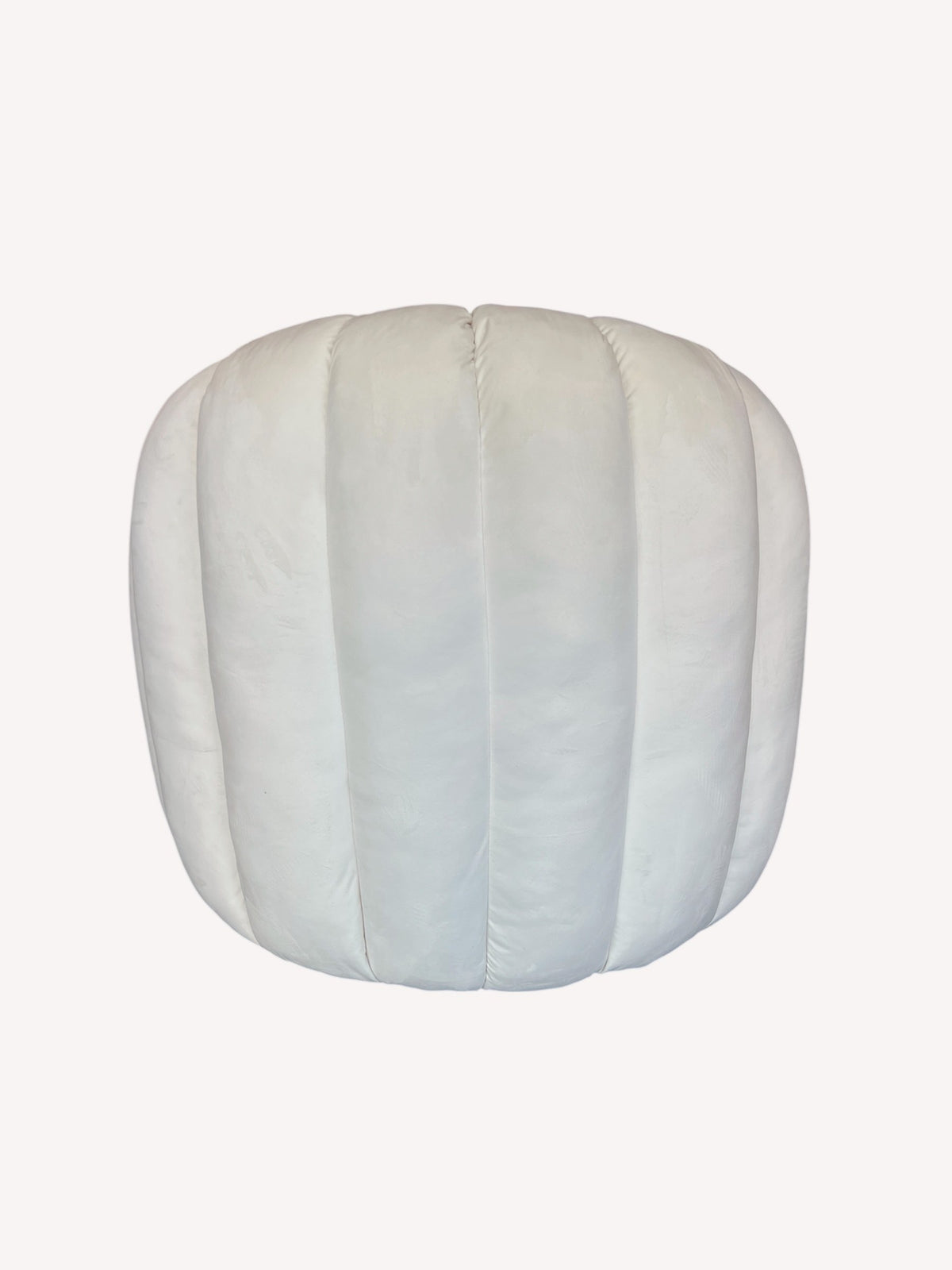 Colette round channel-tufted lounge chair with matching ottoman, view 3