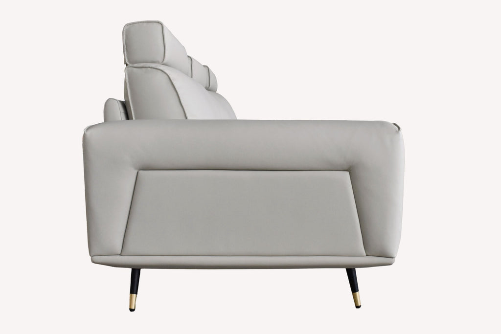 Damos long leather sofa, view 3