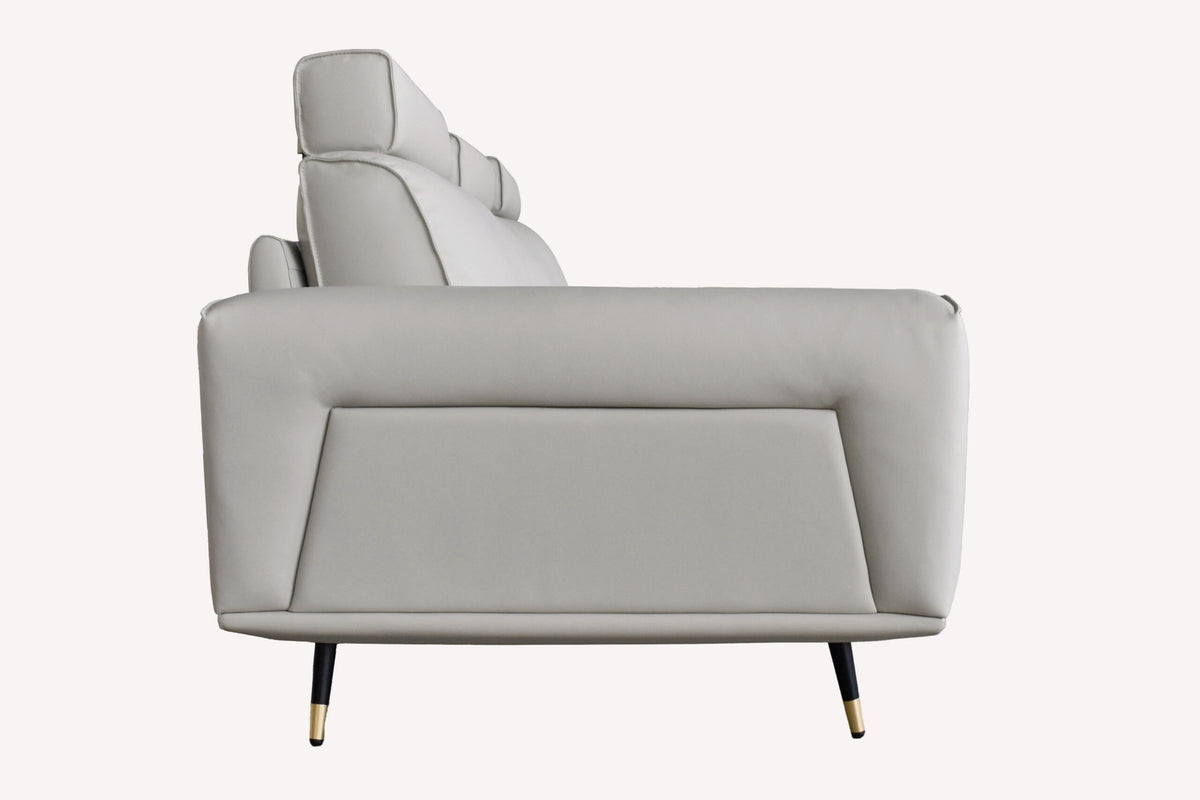 Damos long leather sofa, view 3