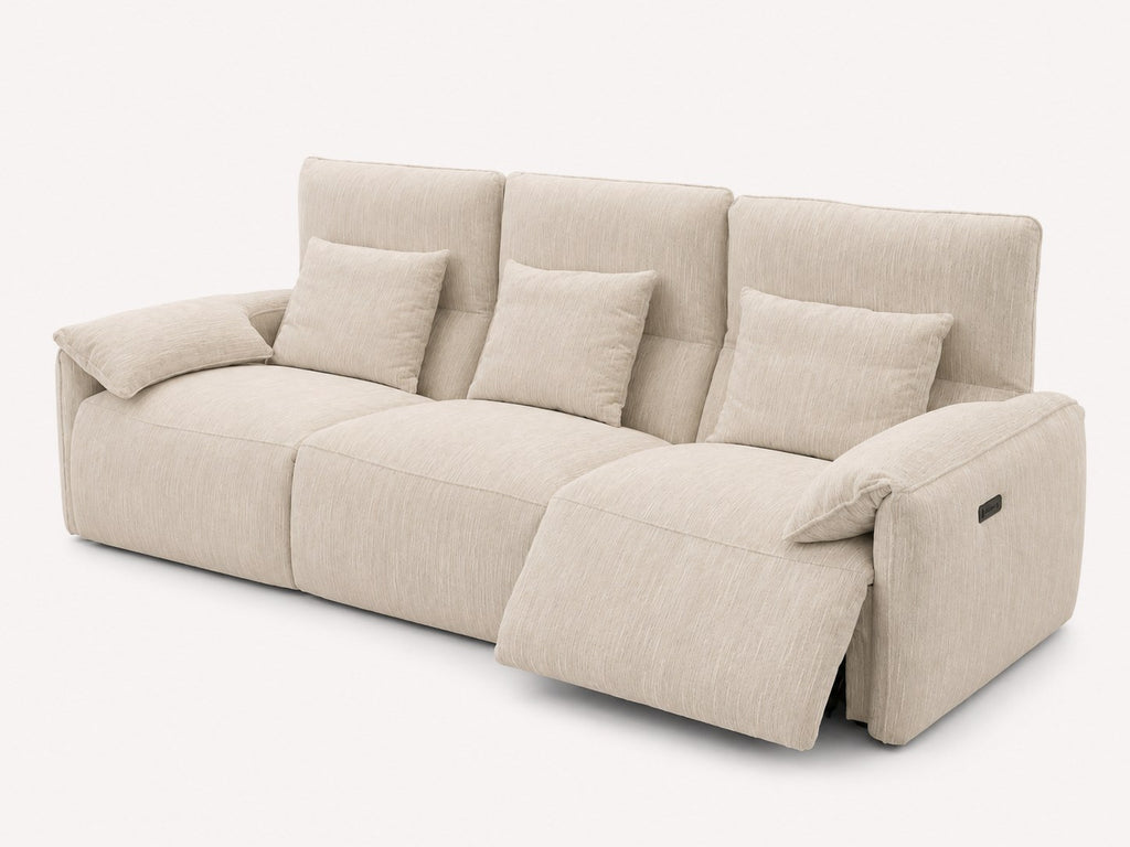 Couchy modern power reclining sofa with high backrests, view 3