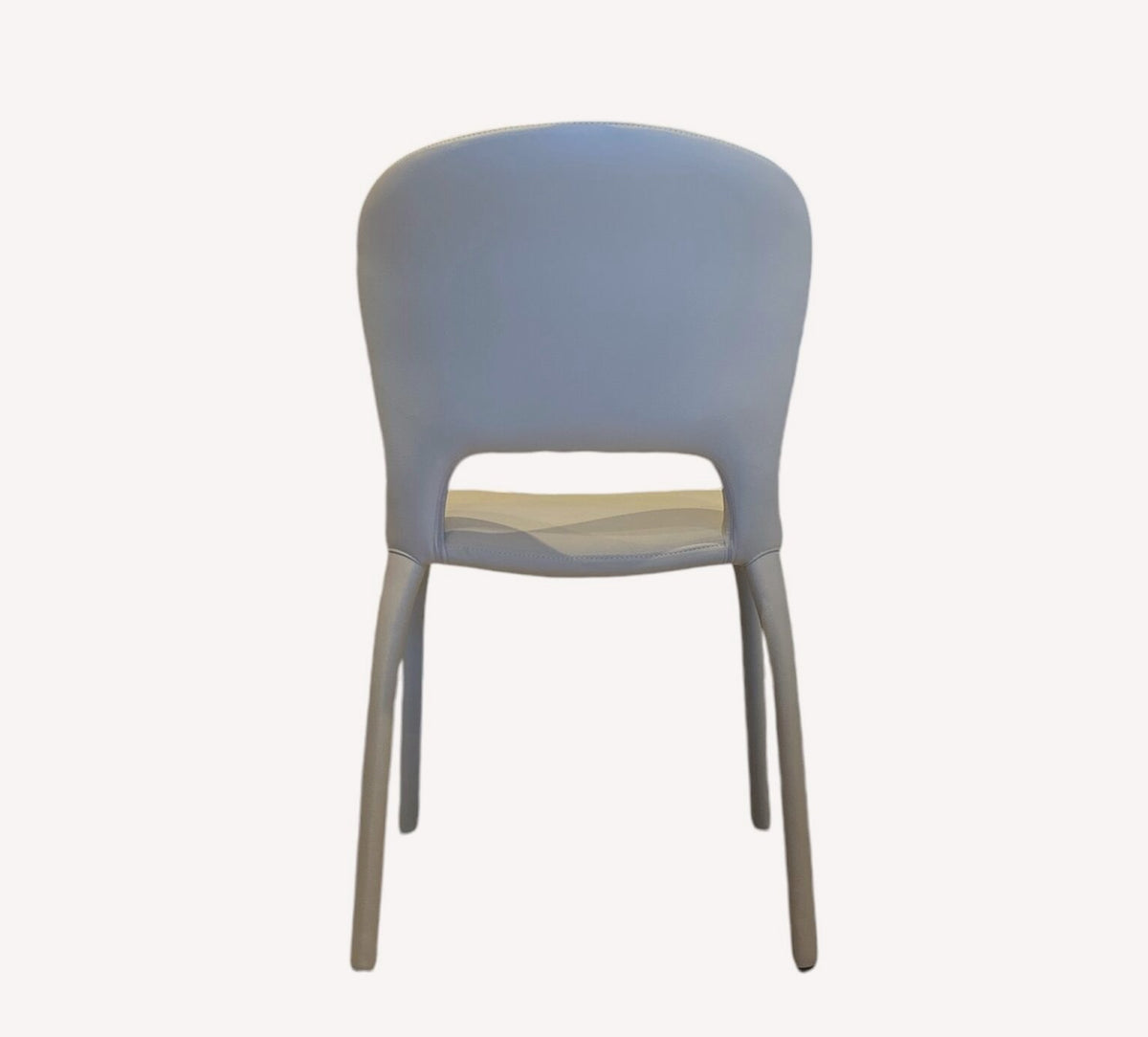Adele light gray fully upholstered dining chair, view 3