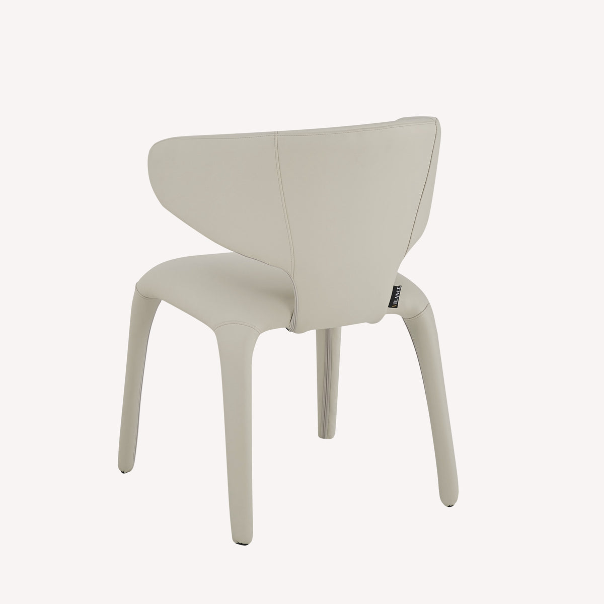 Icon one piece molded vegan leather dining chair, view 4
