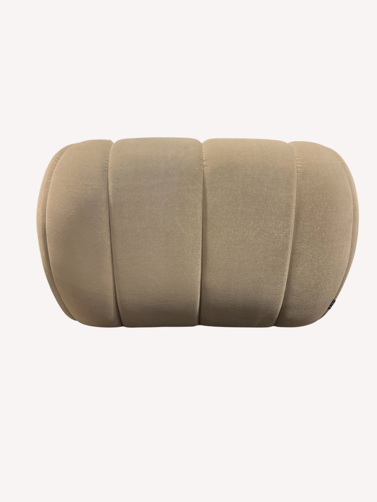 Calimero oversized sculptural lounge chair in neutral fabric, view 4
