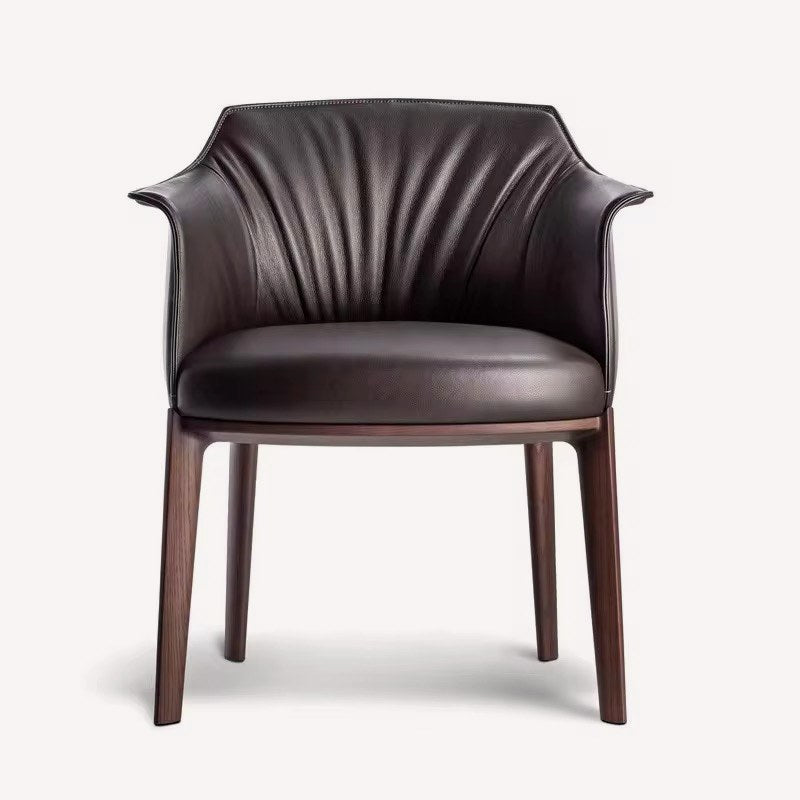 Henry dining chair with solid wood legs, view 4
