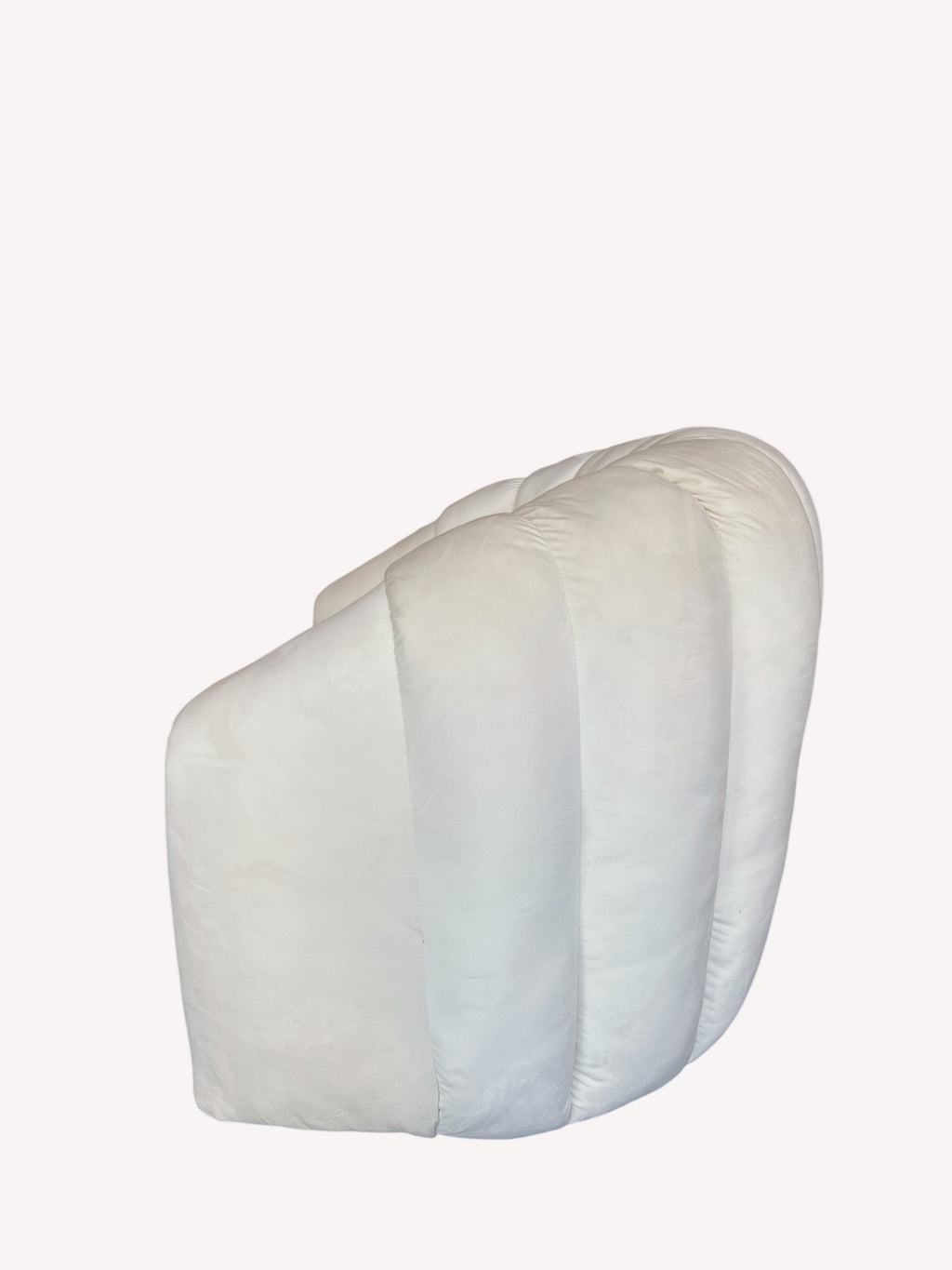 Colette round channel-tufted lounge chair with matching ottoman, view 4