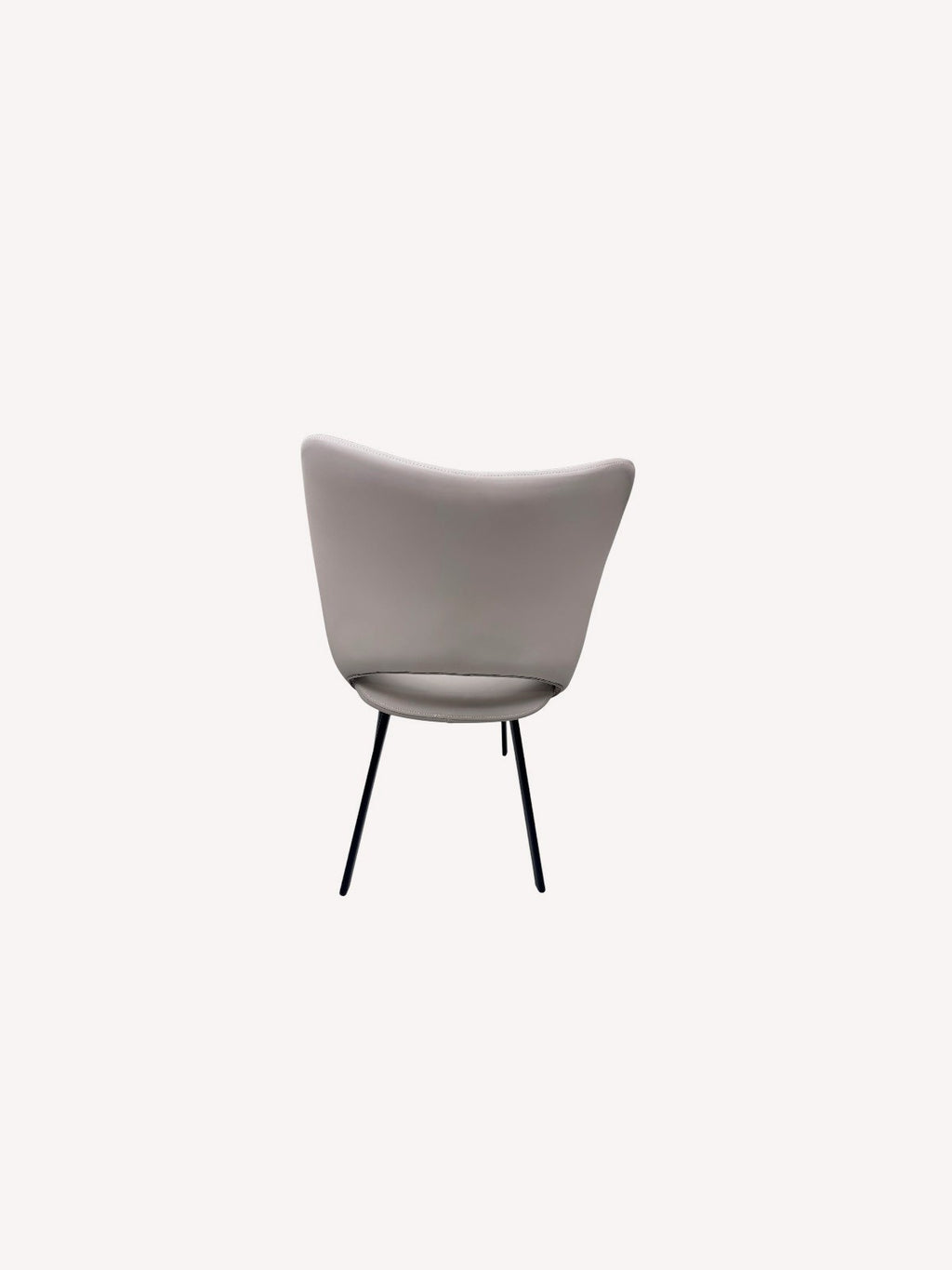Moran light gray dining chair with butterfly shaped back, view 5