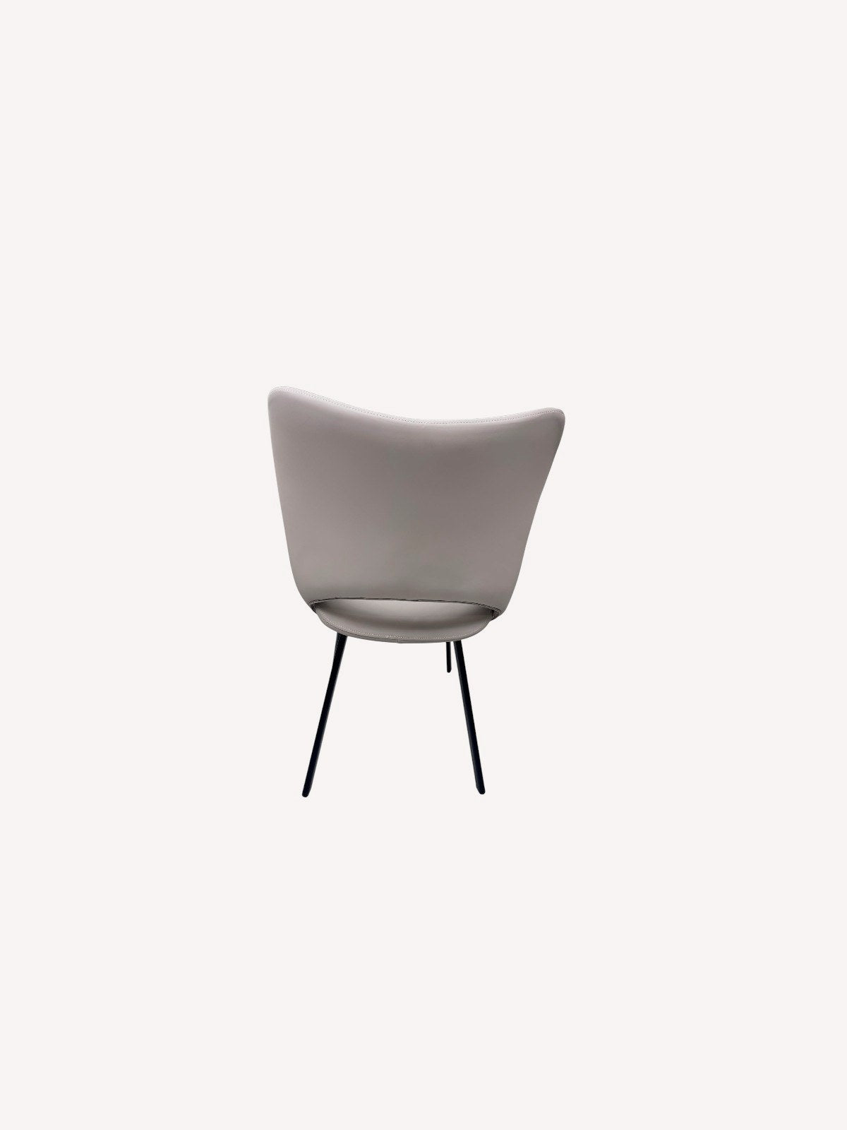 Moran light gray dining chair with butterfly shaped back, view 5
