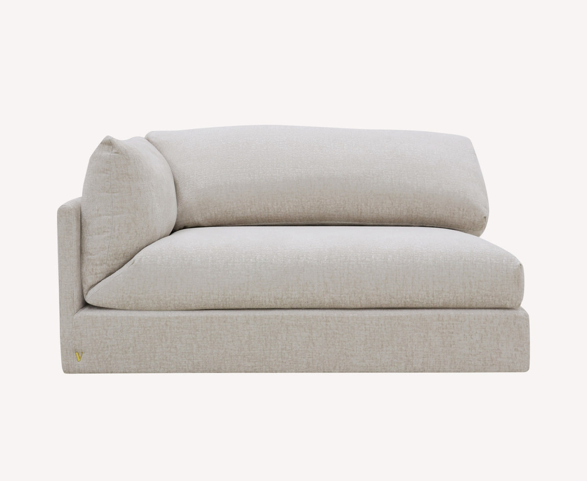 Zoey deep seat oatmeal sofa, view 6