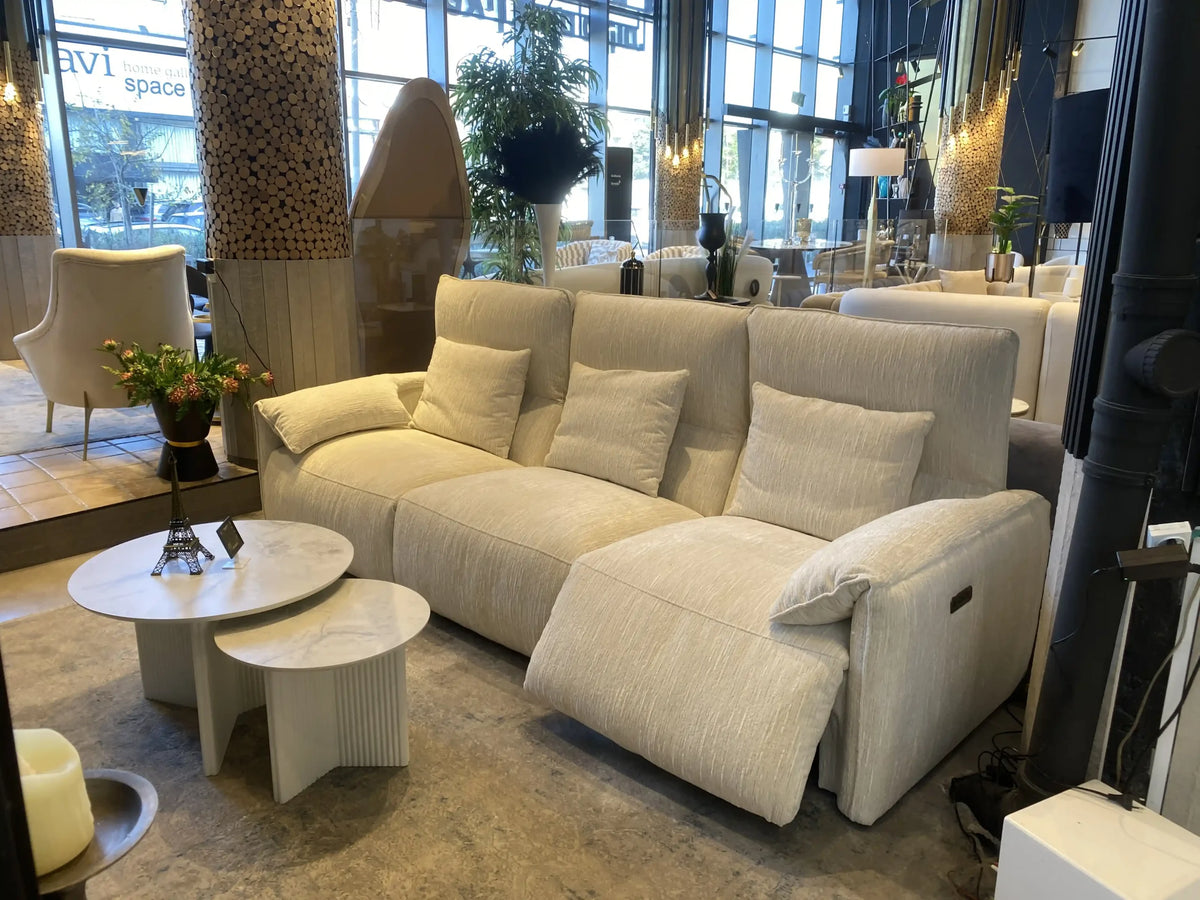 Couchy modern power reclining sofa with high backrests, view 4