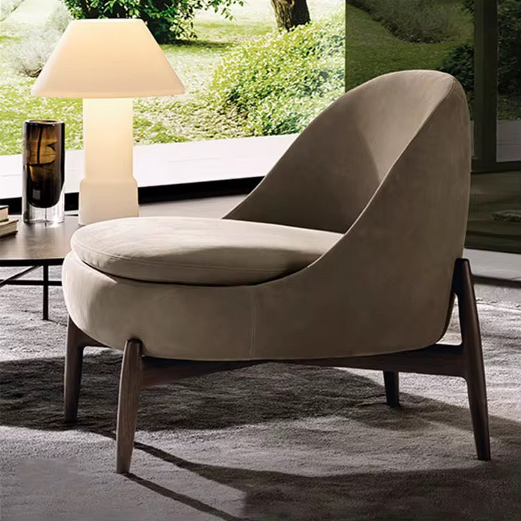 Manor accent chair with solid wood legs, view 5
