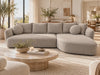 Slow cinematic view of the Audrey sectional in a sunlit living room